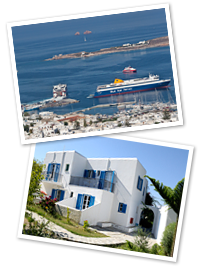 Parkia port & Bizas Rooms in Paros Greece