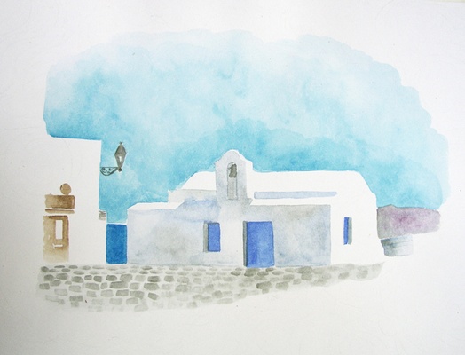 Church in the port of Naoussa, Paros