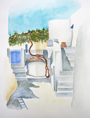 Street in Paroikia, Paros