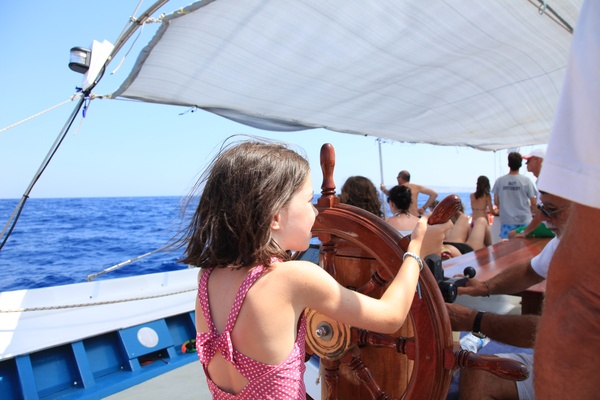 Kids having fun on board