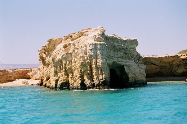 Small, isolated beaches