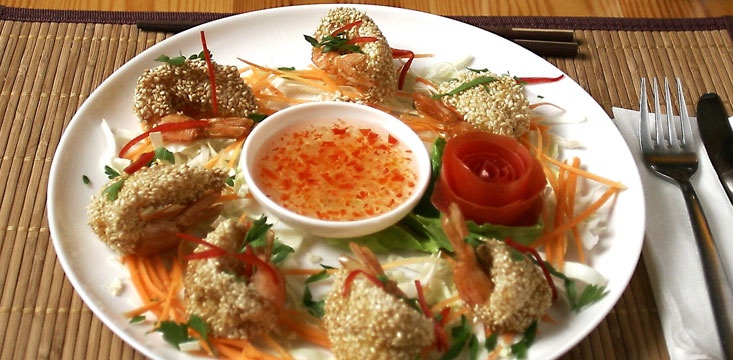 Shrimps sesame