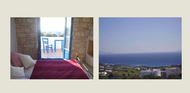 Double Bedroom & View from the Villa